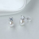 Queen of Pearls cost-effective Japanese Akoya pearl earrings round seawater pearl earrings birthday gift for women