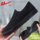 Krieger (Krieger) Herrenschuhe Herren Sommer Vielseitige Brettschuhe Herren -Freizeitschuhe Alte Peking faule Leinwandschuhe All Black 42