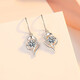 Ji Shizhe (GIEVSZHE) PT950 I have you in my heart earrings for women, long topaz Chinese Valentine's Day birthday gift for girlfriend and wife, light luxury model, I have you in my heart earrings/white diamond