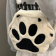 Yu Dingfu Plush Backpack Female Kitten Claw Girly Heart School Bag Large Capacity Student Backpack Cartoon Japanese Soft Girl Pain Bag White