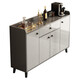 Kenosu tea cabinet, side cabinet, storage cabinet, living room wall storage cabinet, light luxury tea cabinet, storage rack, storage cabinet, meal cabinet, recommended [four doors and one drawer] sky gray 120*30*84