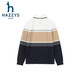 HAZZYS brand children's clothing boys' POLO shirt autumn new soft elastic lapel simple casual long-sleeved POLO shirt navy 145