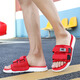 New Balance Sitio web oficial 2025 primavera y verano zapatillas de playa New Beach hombres y mujeres pareja casual Velcro Flip Flip 1050 Negro 43