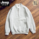 JEEP SPIRIT Japanese retro autumn and winter men's Henry collar long-sleeved solid color T-shirt bottoming shirt loose casual pullover stand-up collar sweatshirt Gray Main picture M