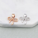 Gold fork 18K rose gold platinum gold bow pendant K gold plain gold women's pendant necklace pendant 18K rose gold 0.89g