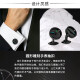 TATEOSSIAN罗马表盘袖扣黑色圆形法式袖口钉轻奢饰品生日节日送男士礼物 罗马数字(现货）