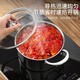 CAIRUYI 304 stainless steel single-person small hot pot, one person, one pot, special shabu-shabu pot for induction cooker, self-service hot pot mini 16cm 304 pot type A with lid (weight 750G) 16cm