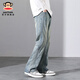 
Big Mouth Monkey (paul frank) American wide-leg jeans men's autumn and winter loose new casual straight-leg trendy brand high street slim pants men's clothing Nostalgic blue 9901H [official authentic] M [recommended 100-120Jin [Jin equals 0.5 kg]]