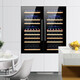 Jointtek Seamless Fully Embedded Wine Cabinet Ultra-Thin Household Refrigerator Cabinet Constant Temperature and Humidity Compressor Embedded Wall Fresh Cabinet JC65A/Small Single Temperature/Black 24 Bottles