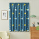 Kuanmian rental house sunshade curtain without punching Velcro adhesive short curtain blackout small window curtain blackout planet blue 1.2 meters wide * 1.5 meters high one piece