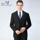 Angel Bird suit three-piece suit for men young and middle-aged groom wedding dress wool business suit 98-1826 black three-piece suit (back center slit) 56 190/