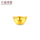 Lukfook jewelry pure gold to add wealth investment gold bars to attract wealth and treasure gold ingots gold ornaments gift single piece price about 1.00 grams