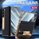 适用三星ZFold6手机壳折叠屏中轴壳膜一体支架W25防摔手机保护壳套 【玄黑色】头层牛皮-壳膜一体-支架设计 三星Galaxy Fold6