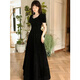 Messbeth Black Evening Kleid Französisch Wildleder High-End-Kunstuntersuch
