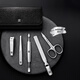 Zwilling (ZWILLING) classic nail clippers, nail scissors, nail clippers, nail files, eyebrow tweezers, dead skin push manicure set, German leather gift
