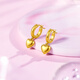 Saturday Fortune (ZLF) 18K gold earrings, colorful sweetheart fashion love earrings, a holiday gift for girlfriend and wife, one pair