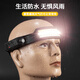 潮思汇灯带感应进口头灯led头戴式锂电池带条便携式头灯头灯强光 W689-3挥手感应头灯 全白光 实测连续照明时间100分钟