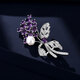 France Kou brooch women's freshwater pearl violet flower brooch brooch high-end light luxury birthday gift for girlfriend Violet SF air freight, engraved greeting card