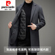 Pier Cardin High-End Brand Wool Coat Chaqueta de lente de lente de largo longitud de doble lidra