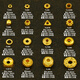 DR-FLVVS Wenhua Spacer 18k Gold Methode ancienne Méthode ancienne Gold Snowflake Gear Spacer UFO Perles de bijoux de bricolage Bracelet Bracelet Back-Malled Spacer / Single (Non.: YJ673)
