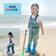 Zailu children's waterproof pants suspenders one-piece waders play water pants kindergarten sand water suit children's sea jumpsuit children's pink large pockets - lightweight style 40 size 24 inner length 15cm