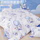 Boyang Baby Children's Pure Cotton Cartoon Style Four-piece Set for Boys and Girls Double-sided Cotton Bedding Sheets and Quilt Covers Three-piece Set Class A Cotton Line Drawing Astronaut 120cm