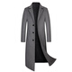Pierre Cardin High-End New Herren-doppelseitige Schafe. Velvet Mantel Männer ausgedehntes überkneeges Wollschichtmantel grau 190/3xl