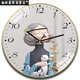 Montres, horloges murales, montres de salon de célébrités Internet à domicile, horloges murales de nouveau style, à la mode, à grande valeur, horloges en quartz sans trou, 6636 cerfs, 12 pouces (30 cm) en verre incurvé