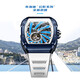 
Bugatti (BONEST GATTI) watch men's German mechanical watch fully automatic hollow waterproof luminous pointer wine barrel type men's watch 42H9902 flame red