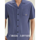 
Hengyuanxiang couple pajamas for women cool pure cotton short-sleeved high-end men's residence clothes can be worn outside in summer thin suit 16859A men's style L