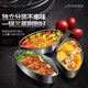 One-pot magic tool, stainless steel steaming tray, fan-shaped steaming rice steaming bowl, rice cooker, divided steaming box kitchen, large-capacity fan-shaped steaming box, three packs
