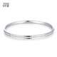 Misu PT950 platinum bracelet for women, platinum concubine bracelet, oval semi-solid bracelet, birthday gift for wife, weight 18.73g, 56mm wide, 5.5mm one bar