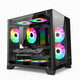 EVSKY Xinrui Sea View Room MINI Game Case Desktop Case Computer Main Case M-ATX Motherboard/240 Water Cooling Position Xinrui X1 Sea View Room-Black