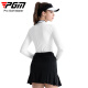 
PGM golf clothing for women, long-sleeved T-shirt, ribbed collar, stretch fabric, grinding and warm, slimming figure YF698-white [top] XL