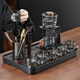 Zhengyang Lazy Automatic Glass Tea Set Home Light Luxury High-end Teapot Office Kung Fu Tea Cup 2024 New Automatic (Interesting) Ash Single Host