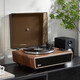 ARKROCKETHuygens Huygens Bluetooth vinyl record player retro LP record player gramophone record player audio living room ornaments Chinese Valentine's Day walnut wood grain color moving magnetic cartridge walnut wood grain