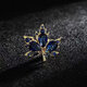 Jiemo Light Luxury Maple Leaf Brooch Men's Corsage Suit Pin Crystal Badge Simple and Attractive Pin Lapel Pin Accessories z4 Red