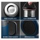 Tafuco316 Copa de agua de la oficina de negocios de acero inoxidable Termos con mango con separador de té con tapa T6172 Knight Black 0.5L