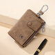 Mashalanti Men's Key Sac 2024 Nouvelle carte de cartes de grande capacité Certificat Pack de voiture Clé Sac de rangement Multi-fonction Portefeuille Brown