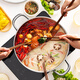 SUPOR hot pot Yuanyang hot pot 304 stainless steel household soup-shabu pot large capacity pot double bottom induction cooker gas universal Yuanyang hot pot 6.5L 30cm