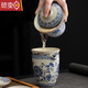 Xuanliang Allemagne Tale de qualité importée Ru Kiln Bleu et White Tea set 2024 Nouveau appareil de thé à thé ménagers léger Luxury Luxury Kung Fu Tea 9272 RU Kiln (Ta Pot + Bowl) Jiangshan ---