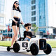 Bei Duoqi parent-child car children's electric car four-wheel car can sit in adults' remote control swing male and female children's baby toy stroller flagship red + large battery + remote control leather seat