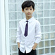 Children's clothing children's pure cotton long-sleeved white shirt black shirt boys long-sleeved dress autumn and winter plus velvet medium and large children's boys casual red shirt slim bow tie shirt red 140