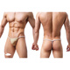
Wenshiou Sexy Thong Men's Sexy Underwear Mini Thin Strap Thong Ice Silk Butt Lifting Teeth C-shaped One-piece Thin Ice Silk Black M European Size (1.9-2.2 feet)
