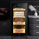 Bacchus Cigar Cabinet Temperature and Humidity Control Constant Temperature and Humidity Control Humidifier Box Mini Small Household Solid Wood Cedar Wood Inlaid Alcohol-raised Bare-raised Red Wine Cigars Air-cooled and Frost-free Clean Ammonia + WIFI + Frequency Conversion 400-500 Count 83L