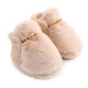 Tiaodega Toddler shoes baby shoes 0-1 year old plus velvet cotton shoes baby toddler shoes autumn and winter floor soft sole anti-fall warm shoes brown color - S size 10 cm inside length - recommended 0-6 months