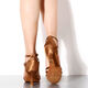 Zapatos de baile rojo 12190 Zapatos latinos Yingpu Gao Satin Cross Dance Room Chacha Rumba Training Shoes Black 39