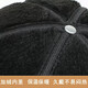 Woodpecker middle-aged and elderly hat men in winter with velvet thickened warm dad grandpa old man leather hat windproof ear protection baseball cap black [gift box] + scarf One size One size [collect and purchase priority delivery]