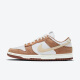 Nike Nike Dunk Low White Brown Wheat Color Low Top Casual Board Zapatos DD1390-100 40.5