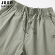 Jeep吉普休闲裤男中年夏季新品薄款纯棉宽松直筒工装裤多口袋直筒裤 浅灰色 XL（建议140-160斤）